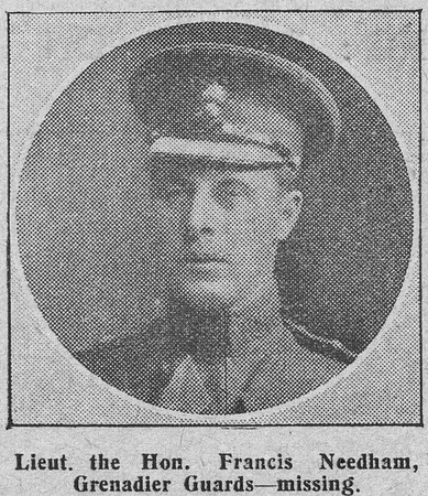Needham F Lt The Hon Grenadier Guards The Graphic 11th Sep 1914