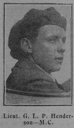 Henderson G L P Lt MC Royal Flying Corps Graphic 22.1.16