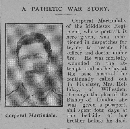 Martindale A J G LCpl 2nd Middlesex Regiment Graphic 31.1