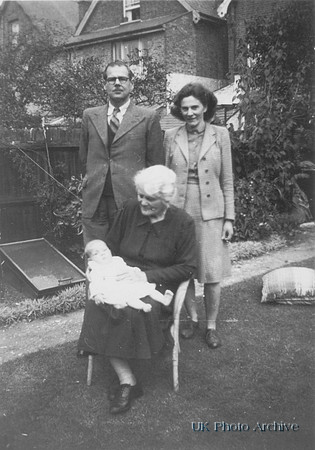 A Family Group With New Baby 1940s