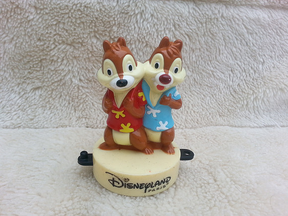 McDonald's Toy Disneyland Paris Ink Stamper 1999 Chip & Dale Chipmunks