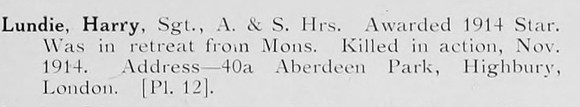 Lundie H Sergt Argyll And Sutherland Highlanders Obit Photo Available Plate 12