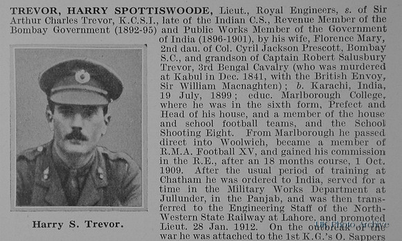 Trevor H S Lt Royal Engineers Obit Part 1