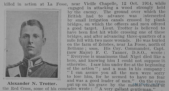 Trotter A N Lt 1st Royal Scots Obit Part 2