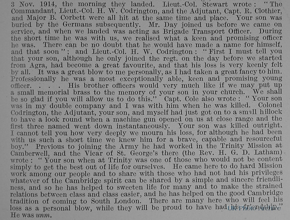 Day M C Lt Indian Army Obit Part 2