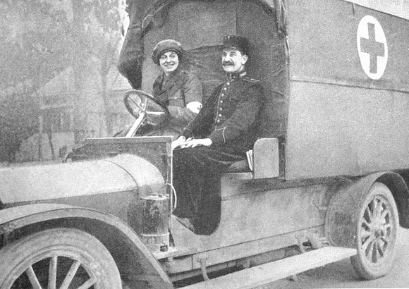 A Driver Of The Women's Nursing Yeomanry Corps Attached To The Belgian Army