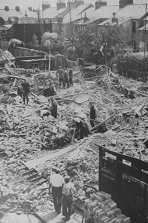 A Street Scene In Cambridge After Bomb Raids In Eastern England On 18th June 1940