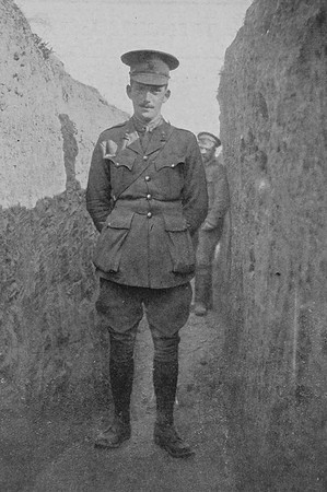 A British Officer In A Communication Trench