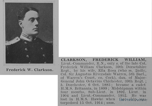 Clarkson F W Lt Comm Royal Navy Obit