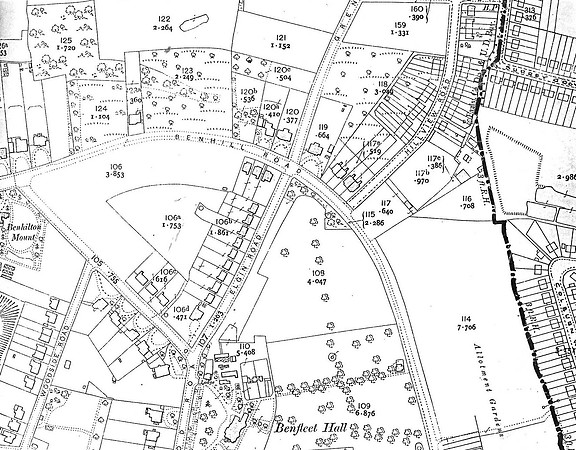 Sutton 1913 Map Benhill Road Area