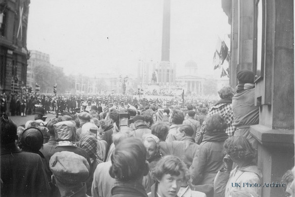 Trafalgar Square On The Queen's Coronation 2nd June 1953
