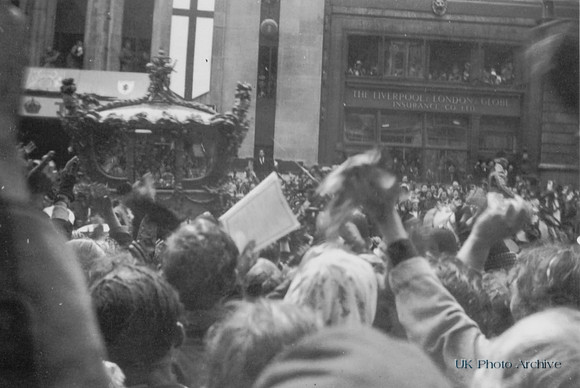 The Queen's Coronation Procession Whitehall 2nd June 1953