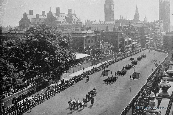 The Naval Field Battery In Whitehall 22nd Jun 1897