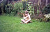 A Little Girl In Her Back Garden September 1969