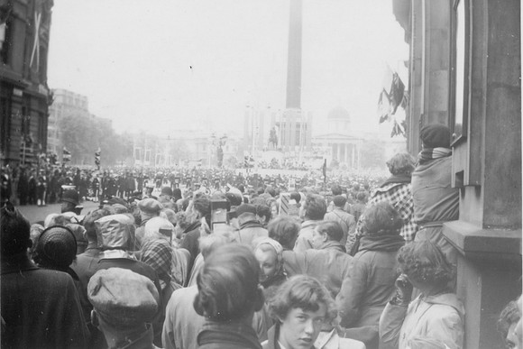 Trafalgar Square On The Queen's Coronation 2nd June 1953