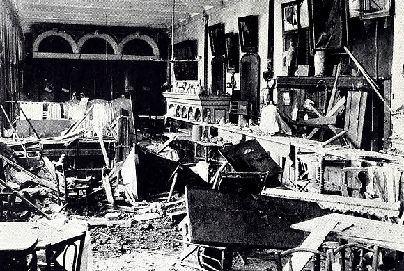 A View Of The Queens Hotel Scarborough After The Bombardment December 1914