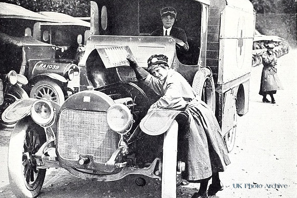 A VAD Ambulance Driver Going To Meet A Hospital Train