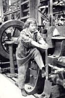 A Woman Rifling A Naval Gun At Woolwich Arsenal