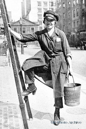 A Woman Window Cleaner