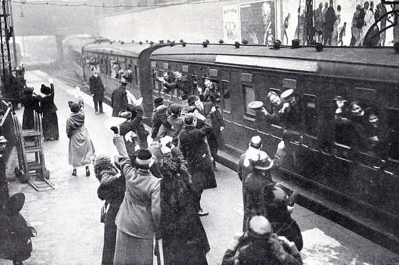 Soldiers Returning On Leave At Victoria Station