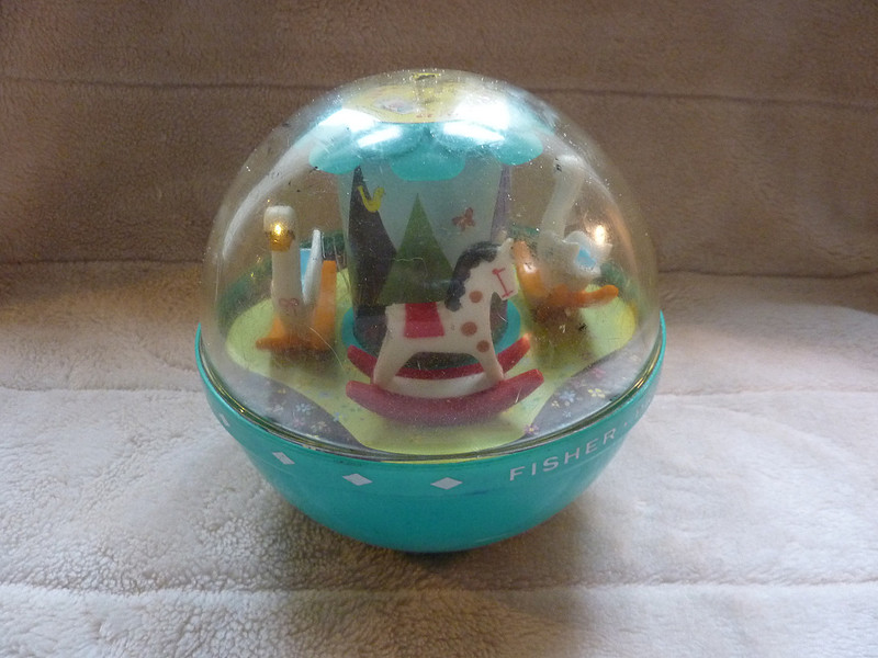 Vintage Fisher Price Roly Poly Chime Ball 1970s Retro Toy