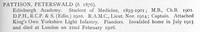 Pattison P Captain Royal Army Medical Corps Obit