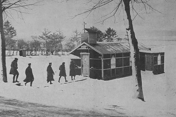 Canadians Going To Church On The Western Front
