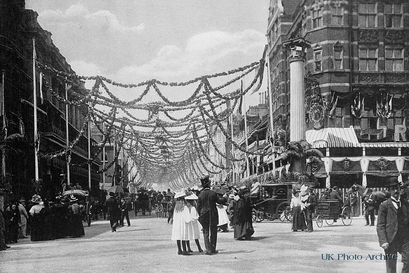 Decorations In St James Street Queens Jubilee 1897