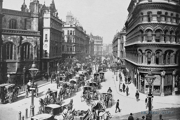 Queen Victoria Street Mansion House End 1890s
