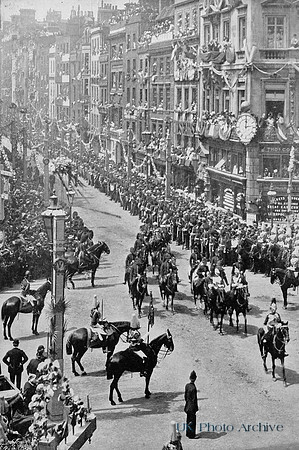 The End Of The Queens Jubilee Procession Ludgate Circus 22nd Jun 1897