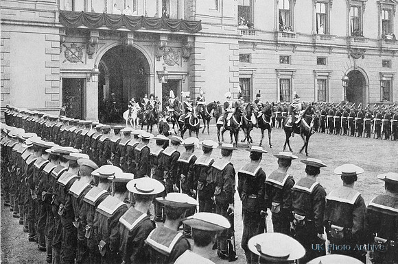 The Escort Of Princes Leaving Buckingham Palace 22nd June 1897