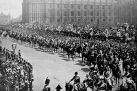 The Escort Of Princes Passing The Houses Of Parliament 22nd Jun 1897
