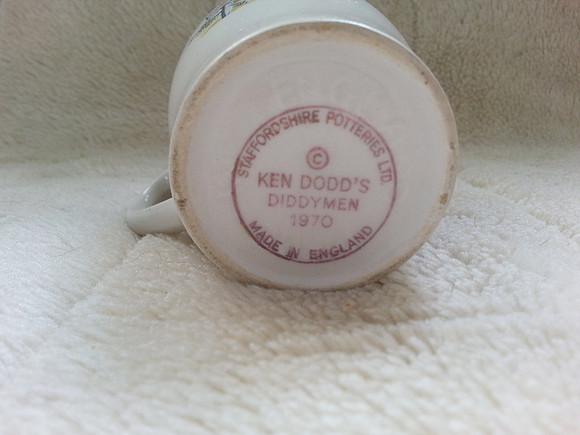 Vintage Ken Dodd And The Diddymen Staffordshire Pottery Mug 1970