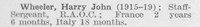 Wheeler H J Staff Sergt Army Ordnance Corps