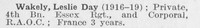 Wakely L D Cpl Army Ordnance Corps