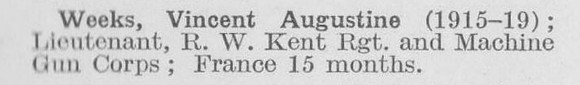 Weeks V A Lt Machine Gun Corps