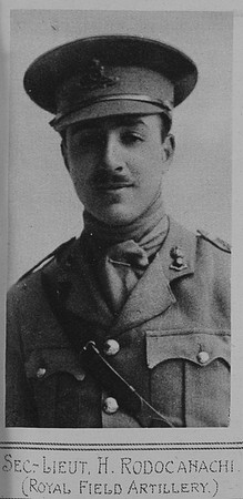 Rodocanachi H 2nd Lt Royal Field Artillery The Illustrated War News 29th Dec 1915
