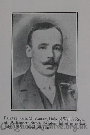 Varley J M Pte 6th West Riding Regt Craven Roll Of Honour