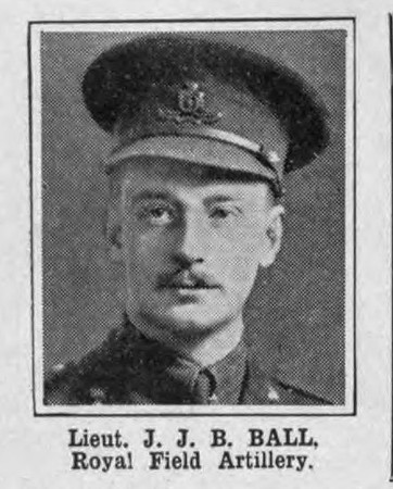 Ball J J B Lt Royal Field Artillery
