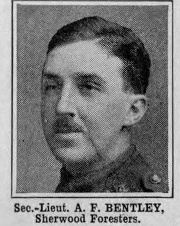 Bentley A F 2nd Lt Notts And Derby Regiment