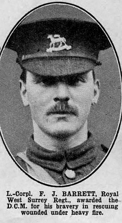 Barrett F J LCpl DCM Royal West Surrey Regiment