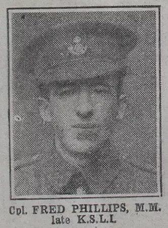 Phillips F Cpl MM Kings Shrop LI The War Illustrated