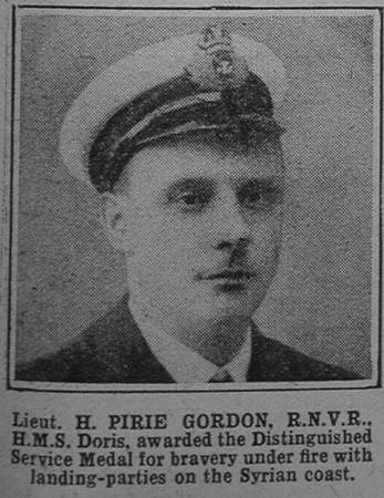 Pirie-Gordon H Lt DSM HMS Doris RNVR The War Illustrated 24th July 1915