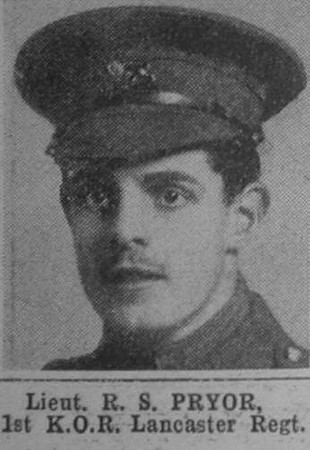 Pryor R S Lt 1st Kings Own The War Illustrated 5th Jun 1915