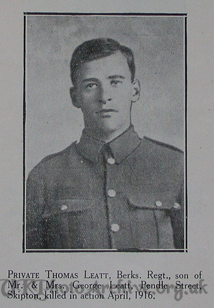 Leatt T Pte 8th West Riding Regt Craven Roll Of Honour