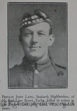 Lang J Pte 1st Seaforth Highlanders Craven Roll Of Honour