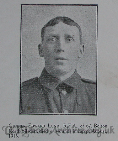 Lund E Gnr RGA Craven Roll Of Honour