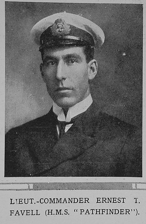 Favell E T Lt Comm HMS Pathfinder Royal Navy The Illustrated London News 5th Sep 1914