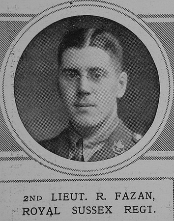 Fazan R 2nd Lt Royal Sussex Regiment The Illustrated London News 29th May 1915