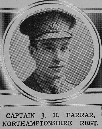 Farrar J H Captain Northamptonshire Regiment The Illustrated London News 29th May 1915